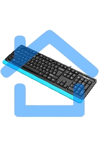 Клавиатура A4Tech Fstyler FKS10 проводная, USB, черный/синий