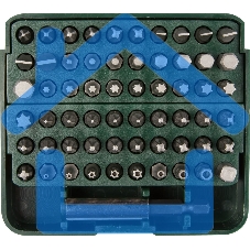 Отвертки-насадки (биты) Набор KRAFTOOL Биты с адаптером в пластиковом боксе, Cr-V, 61 предмет 26140-H61