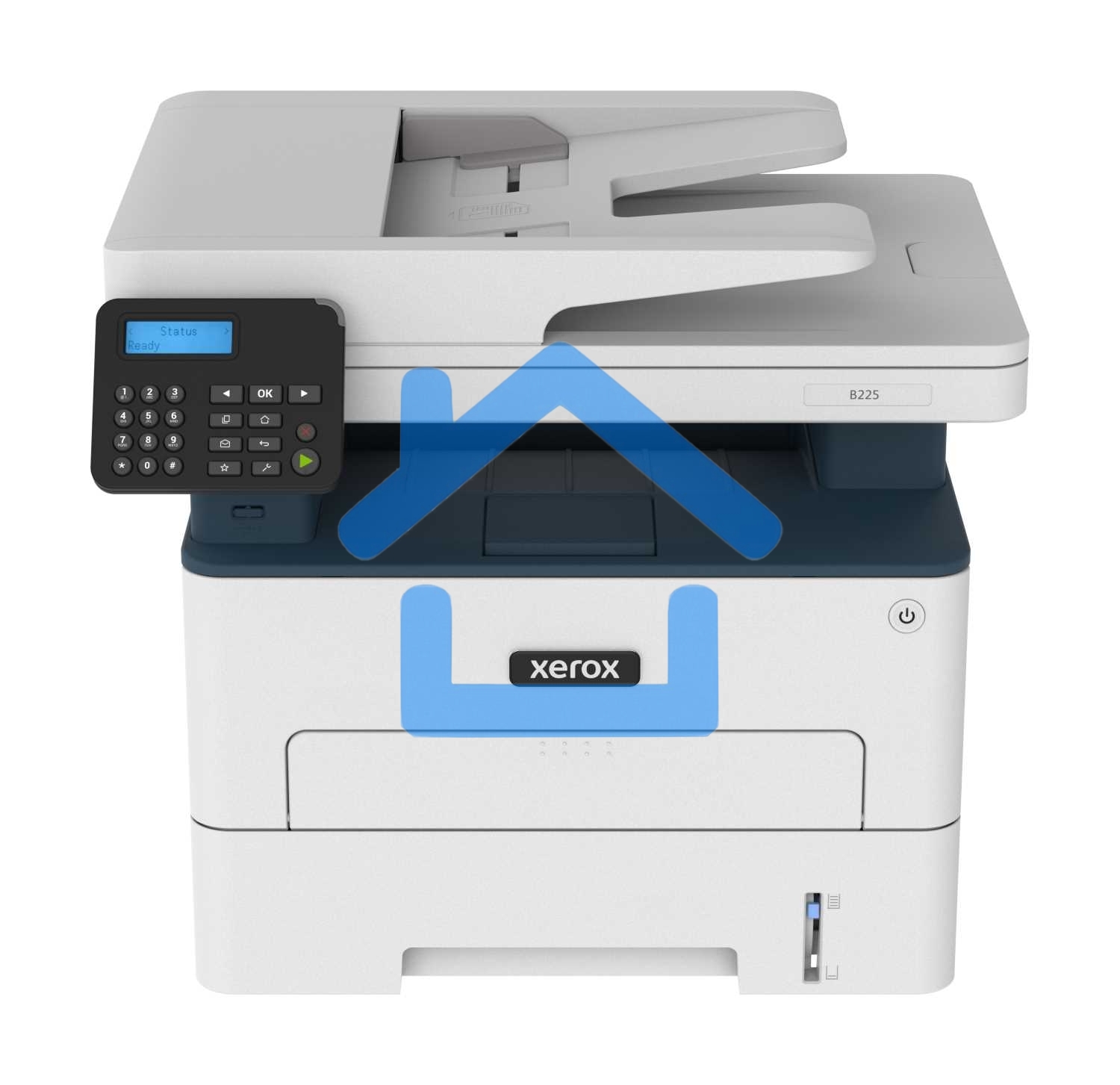 МФУ лазерное Xerox B225 (B225V_DNI), A4, ч/б, печ. до 34 стр/мин., скан. до 23 стр/мин. (ч/б) 7 стр/мин. (цвет), 600x600dpi, USB, RJ-45, Wi-Fi