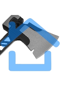 Топор цельнокованый Denzel 600 г, двухкомпонентная обрезиненная рукоятка