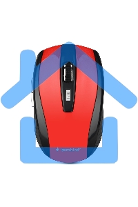 Мышь беспроводная Gembird MUSW-330-3 красный, 2400 dpi, радиоканал, USB, кнопки - 6