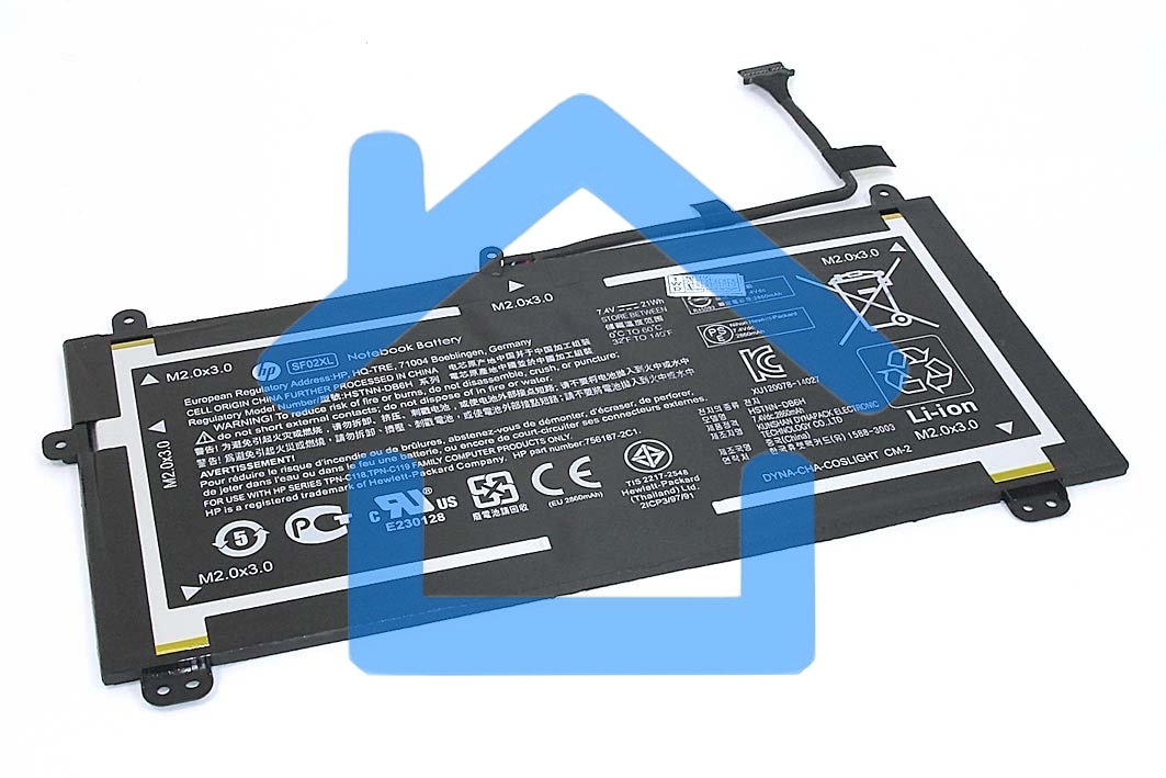 Аккумуляторная батарея для ноутбука HP Pavilion 10-k 7.4V 21Wh