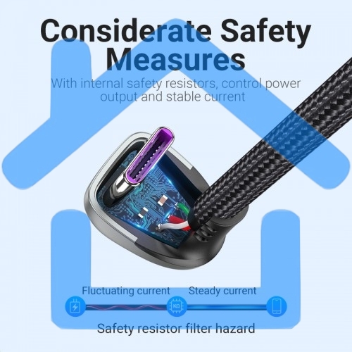 Кабель Vention USB 2.0 CM/AM 5A - 1м. U-образный