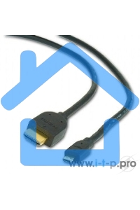 Кабель Cablexpert HDMI-micro HDMI CC-HDMID-6, 19M/19M, v2.0, медь, позол.разъемы, экран, 1.8м, черный, пакет