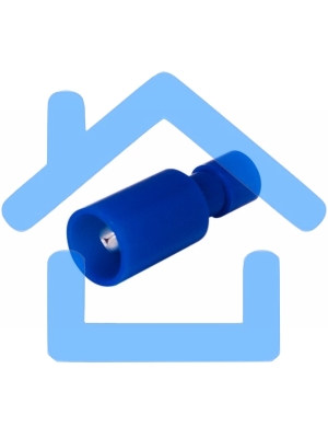 Разъем штекерный полностью изолированный штекер 4 мм 1.5-2.5 мм² (РШПи-п 2.5-4/РШИп 2-5-4) синий Rexant