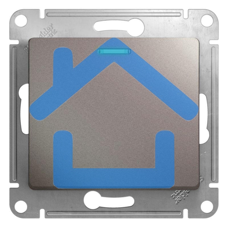 Механизм выключателя 1-кл. СП Glossa сх. 1а 10А IP20 10AX с подсветкой платина SchE GSL001213