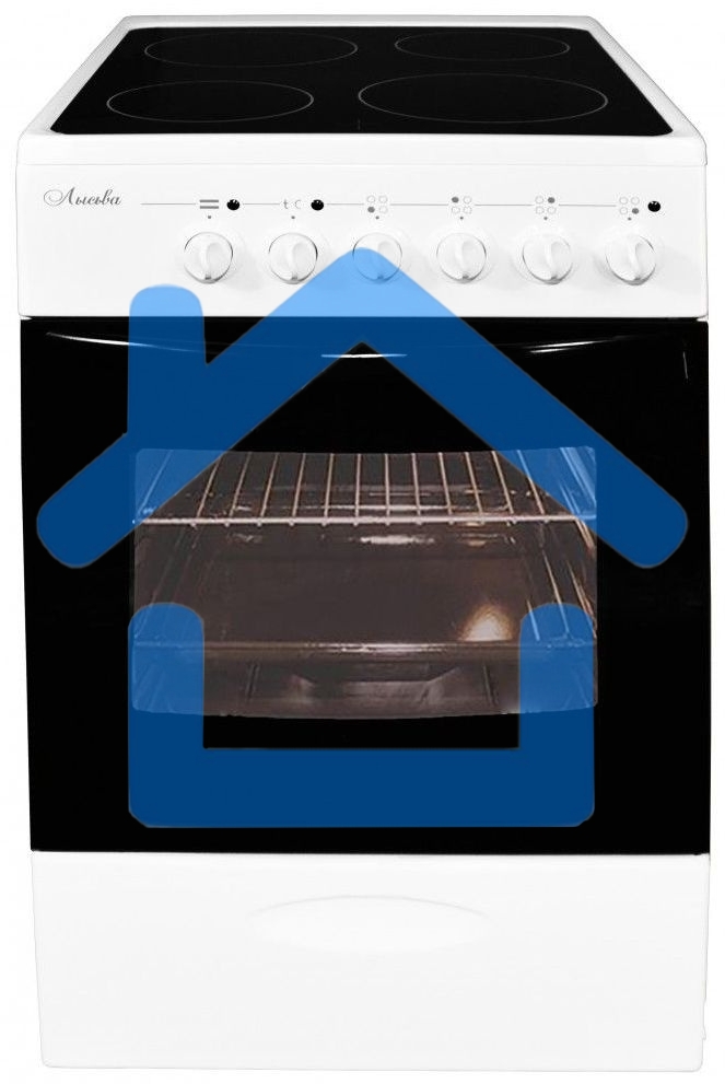 Плита электрическая Лысьва EF4002MK00 белый, конфорок 4, духовка 57 л, 50 см x 84 см x 60 см (без крышки)