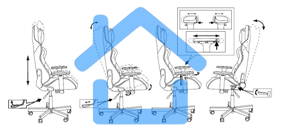 Кресло игровое Knight ARMOR черный, ромбик, эко.кожа, с подголовником, крестовина металл