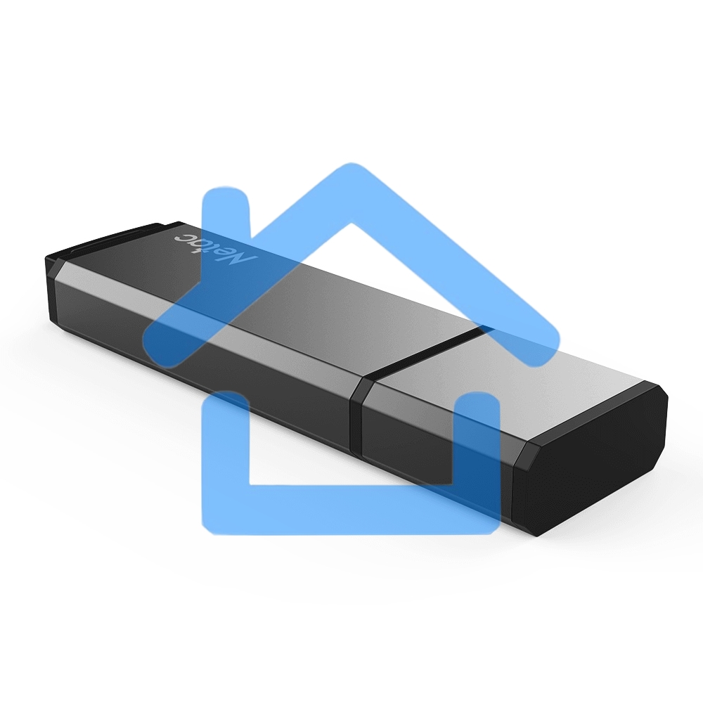 Флешка USB R/W Netac U351, NT03U351N-256G-30BK, 256Gb, USB3.0, с колпачком, металлическая черная