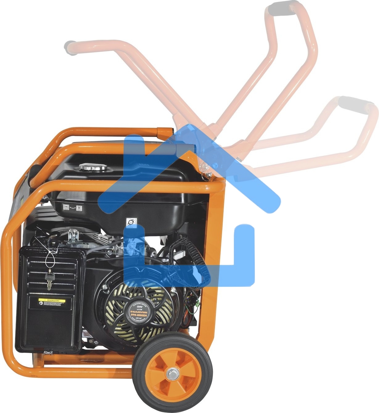 Электрогенератор бензиновый Carver PPG- 8000ЕM, 6.5 кВт, 74 дБ, 89 кг
