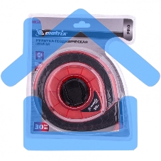 Рулетка геодезическая Matrix 30 м х 15 мм, закр. корп., фибергласс. лента, двухст. шкала, PRO