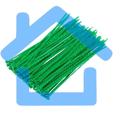 Хомуты Сибртех 200 х 3,6 мм, пластиковые, зеленые, 100 шт.