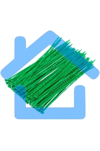 Хомуты Сибртех 200 х 3,6 мм, пластиковые, зеленые, 100 шт.