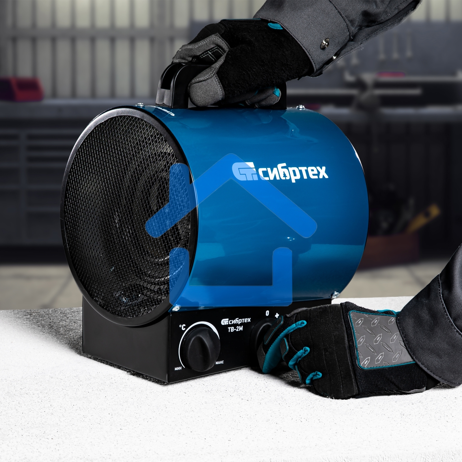 Тепловая пушка Сибртех ТВ-2М (тепловентилятор), 230 В, 2 реж. вентилятор, 2000 Вт