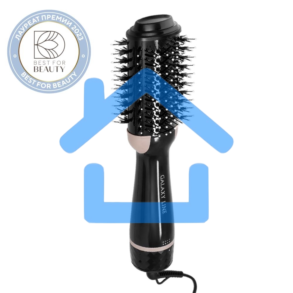 Фен-расческа Galaxy Line GL 4407, черный, 1200 Вт, расческа с керамическим покрытием рабочей поверхности и смешанным типом зубьев, функция 