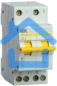 Выключатель-разъединитель трехпозиционный 2п ВРТ-63 25А ИЭК MPR10-2-025
