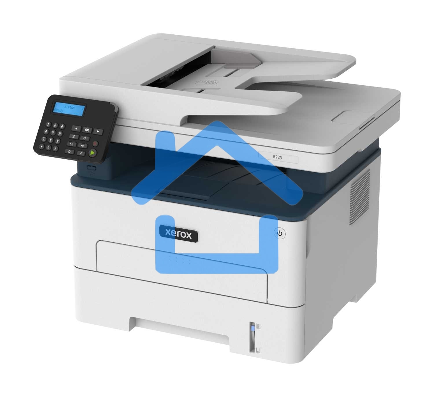 МФУ лазерное Xerox B225 (B225V_DNI), A4, ч/б, печ. до 34 стр/мин., скан. до 23 стр/мин. (ч/б) 7 стр/мин. (цвет), 600x600dpi, USB, RJ-45, Wi-Fi