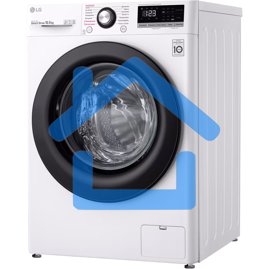 Стиральная машина LG TW4V3RS6W белый, загрузка фронтальная 10,5 кг, 1400 об/мин., класс: А