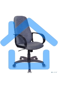 Кресло руководителя Бюрократ CH-808AXSN/Grey темно-серый 10-128 ткань, крестовина пластиковая