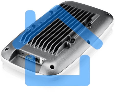 Точка доступа Zyxel NebulaFlex WBE660S, WiFi 7, 802.11a/b/g/n/ac/ax/be (2,4 и 5 ГГц), MU-MIMO, Smart Antenna, антенны 4x4, до 1376+8640 Мбит/с, 1xLAN 10GE, 1xLAN GE, PoE, защита от 4G/5G, BLE Beacon