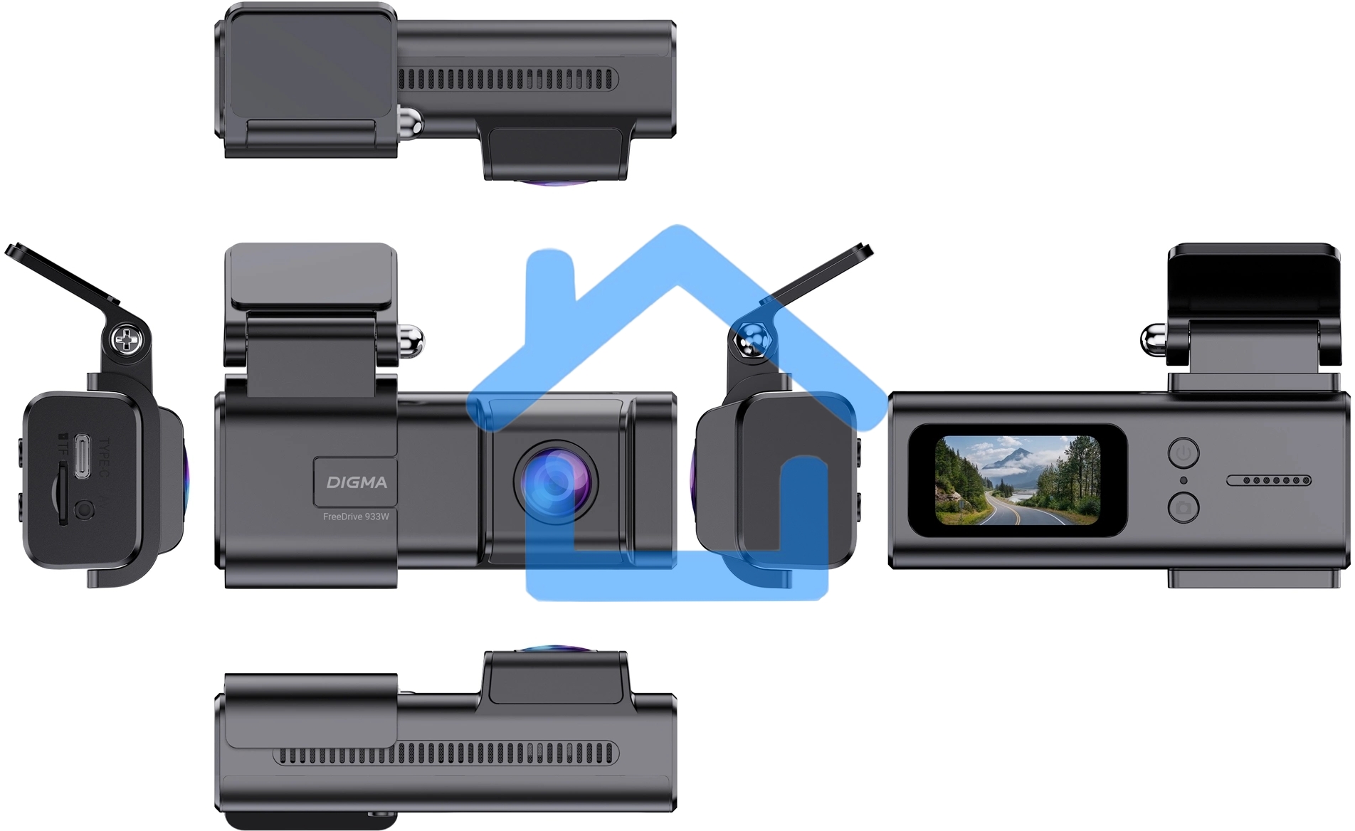 Видеорегистратор Digma FreeDrive 933W черный 4Mpix 1440x2560 1440p 110гр. SA 223