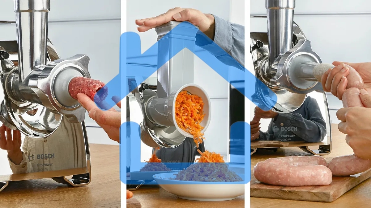 Мясорубка электрическая Bosch MFW67440 2000Вт черный/серебристый