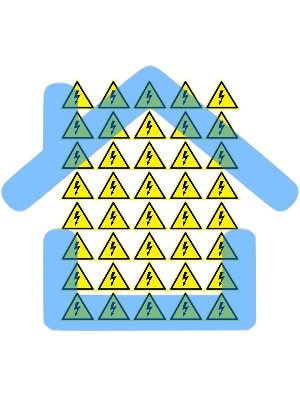Наклейка знак электробезопасности Rexant 56-0006-2 