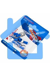 Наконечник кольцевой Rexant изолированный ø8.4мм, 1.5-2.5мм², НКи 2.5-8 / НКи2-8 / RV2-8, синий, в упак. 10 шт.