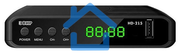 Ресивер эфирный цифровой Эфир DVB-T2 HD HD-215 пластик, дисплей DOLBY DIGITAL,