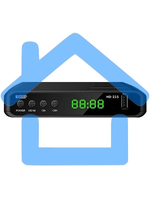 Ресивер эфирный цифровой Эфир DVB-T2 HD HD-215 пластик, дисплей DOLBY DIGITAL,