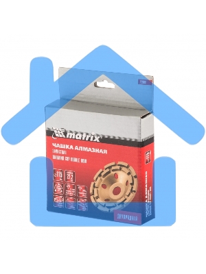 Чашка алмазная Matrix зачистная, 115 мм, двухрядная