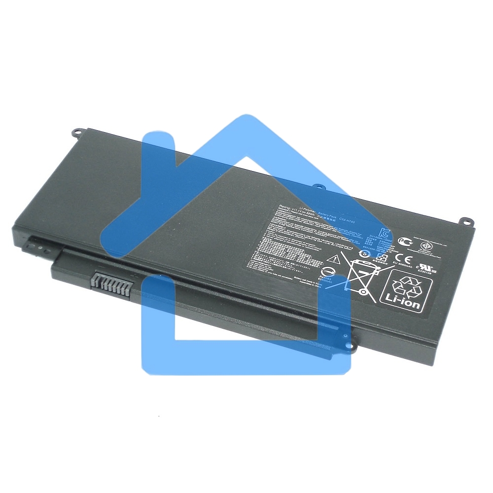 Аккумуляторная батарея для ноутбука Asus N750JK 11.1V 6200mAh C32-N750 черный
