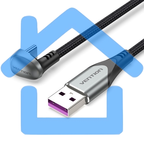 Кабель Vention USB 2.0 CM/AM 5A - 2м. U-образный