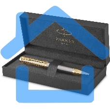 Ручка шариковая Parker Ingenuity Pioneers K571 (2200952) Arrow Grey GT M, черные чернила, подарочная коробка