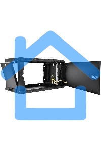 Шкаф телекоммуникационный настенный разборный ЦМО ЭКОНОМ 9U (600 x 520) дверь металл, черный (ШРН-Э-9.500.1-9005)