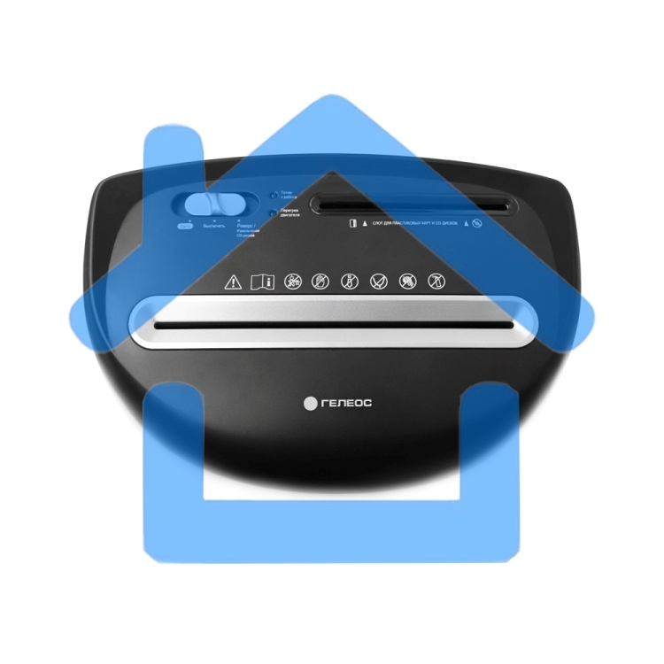 Шредер ГЕЛЕОС Уничтожитель документов УП23-4 DIN P-4 (4 ур-нь секр.), фрагмент 3,9х35мм, 14-16 лист (70г/м2), CD/пл.карты/скрепки/скобы, 23 л.