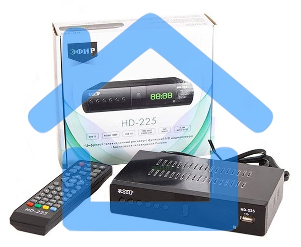 Ресивер эфирный цифровой DVB-T2/C HD HD-225 метал, дисплей DOLBY DIGITAL, Эфир
