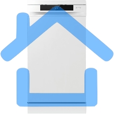 Посудомоечная машина, Gorenje GS531E10W, белая с черным, 44.8 см, 9 компл., 47 дБ, класс A++