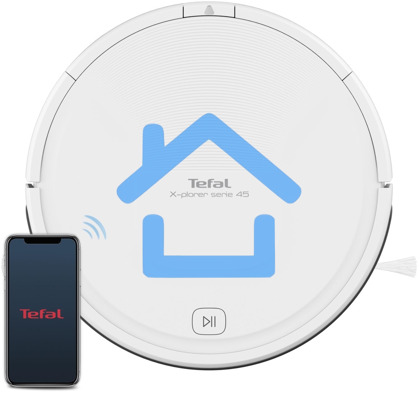 Робот-пылесос Tefal RG8227WH белый, 2600 мА·ч Li-Ion, уборка сухая, пылесборник контейнер 0.44 л