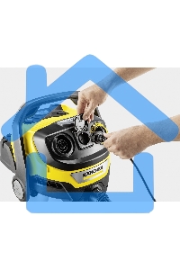 Строительный пылесос Karcher WD 6 P S V-30/6/22/T желтый, 1300 Вт, уборка сухая/сбор воды, пылесборник мешок/контейнер, 30 л