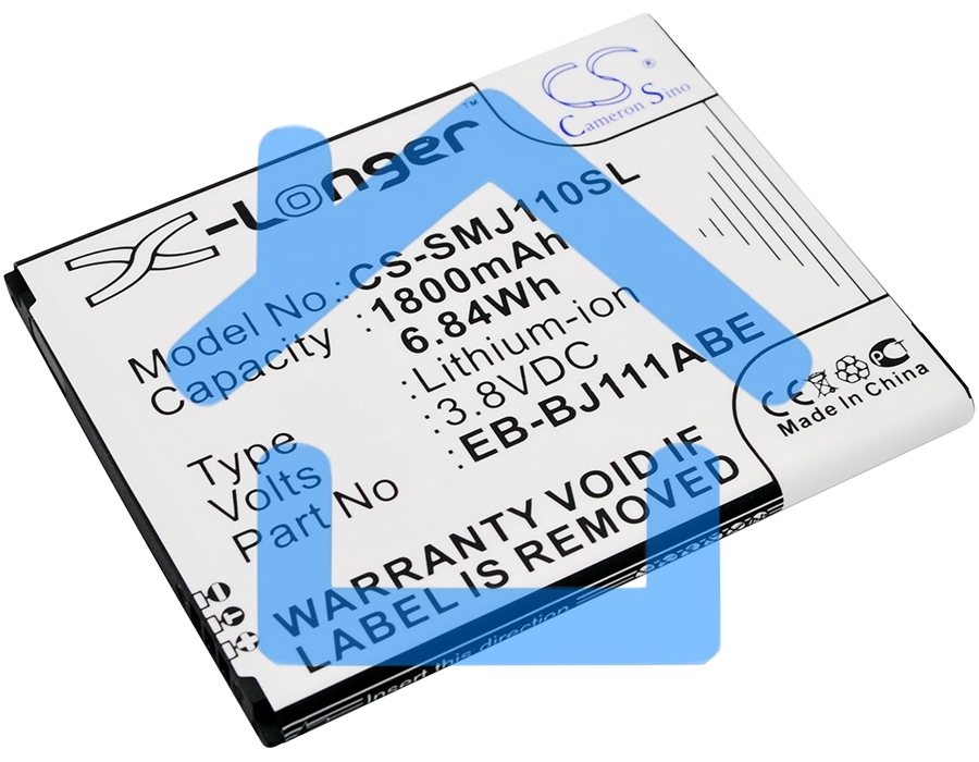 Аккумулятор CameronSinoCS-SMJ110SL EB-BJ111ABE для Samsung Galaxy J1 Ace, J1 Ace Neo 3.8V / 1800mAh / 6.84Wh