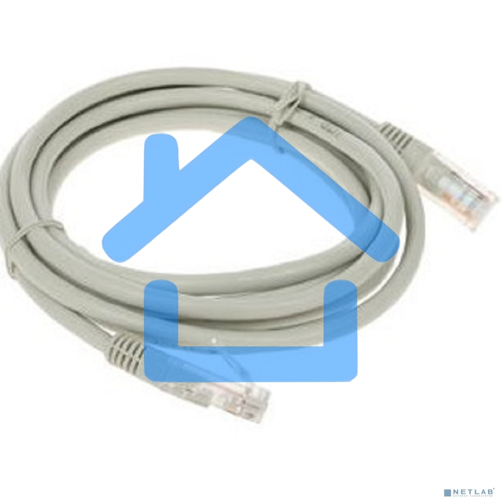 Патч-корд медный UTP CablexpertPP10-2M кат.5e, 2м, литой, многожильный (серый)