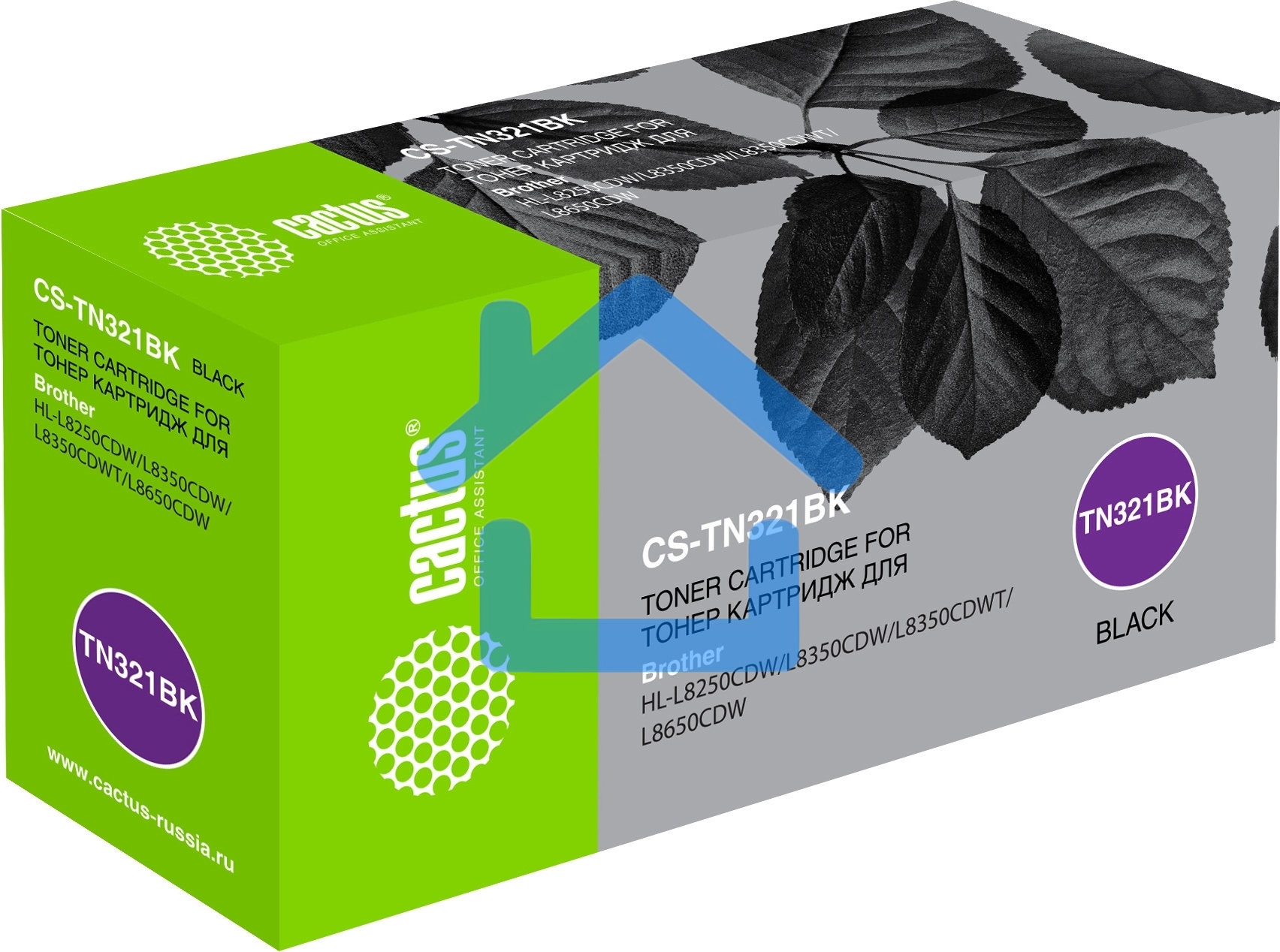 Картридж лазерный Cactus СS-TN-321BK черный (27000стр.) для Konica Minolta bizhub C224/C224e/C284/C284e/C364
