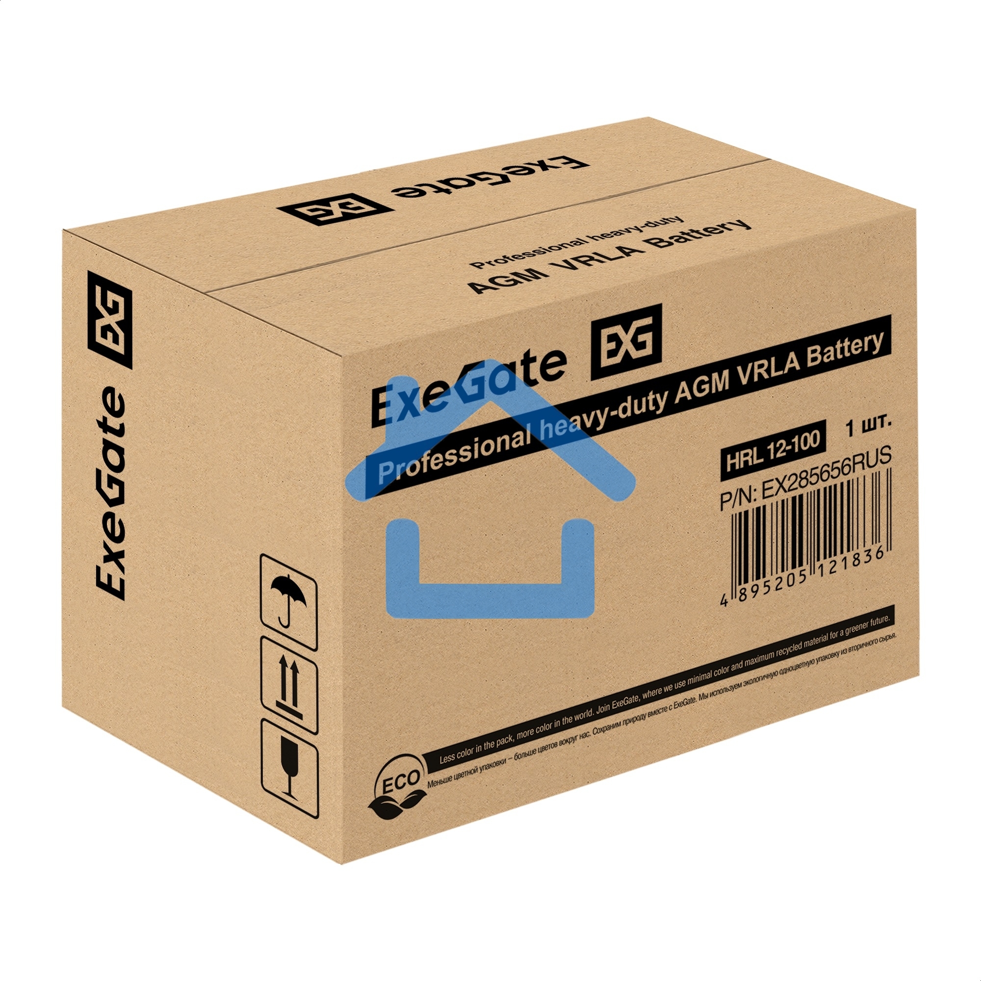 Аккумуляторная батарея ExeGate EX285656RUS HRL 12-100 (12V 100Ah, под болт М6)