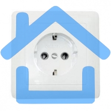 Розетка WESSEN RS16-134-BХИТ белый 1-я с/з 16А скрытый монтаж