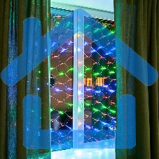 Новогодние светоукрашения Neon-night Гирлянда - сеть 1,8х1,5м, прозрачный ПВХ, 180 LED Мультиколор