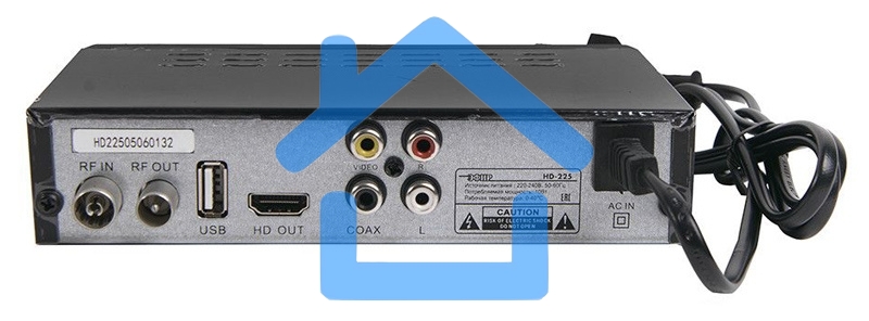 Ресивер эфирный цифровой DVB-T2/C HD HD-225 метал, дисплей DOLBY DIGITAL, Эфир