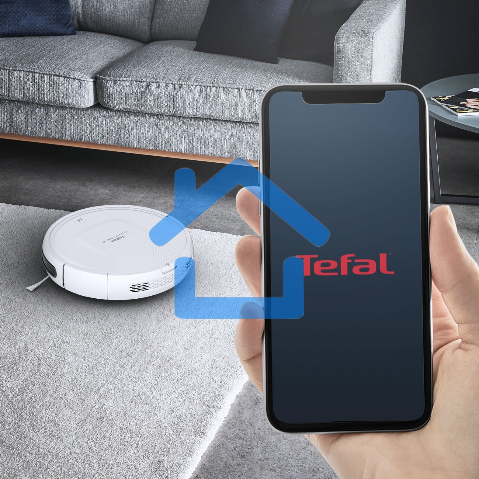 Робот-пылесос Tefal RG8227WH белый, 2600 мА·ч Li-Ion, уборка сухая, пылесборник контейнер 0.44 л