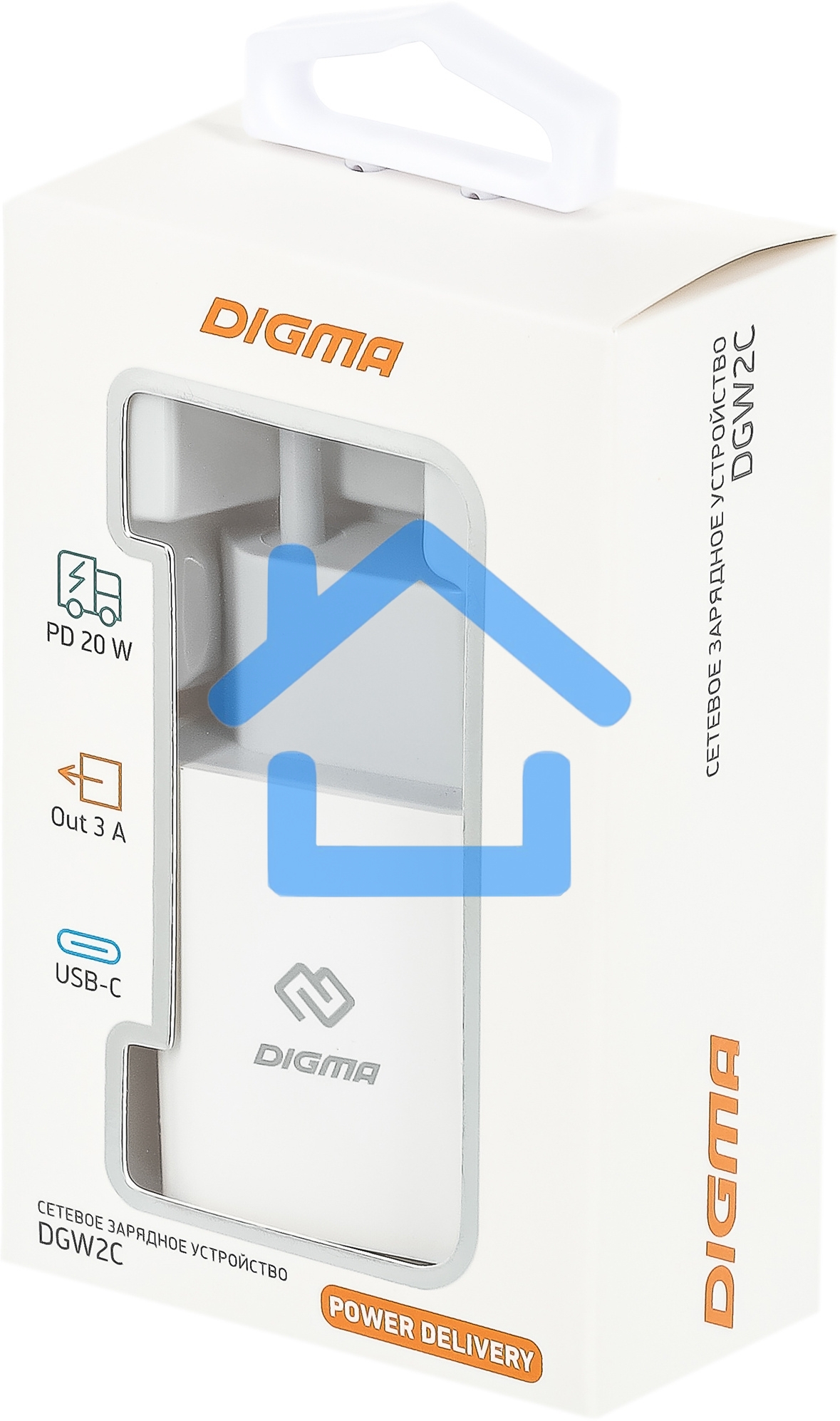 Сетевое зарядное устройство Digma DGW2C 3A PD белый