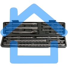 Набор буров Matrix по бетону, 5-6x110, 8-10-12x160, 14-16x210, 18x300, 20x450 мм, зубила, SDS PLUS